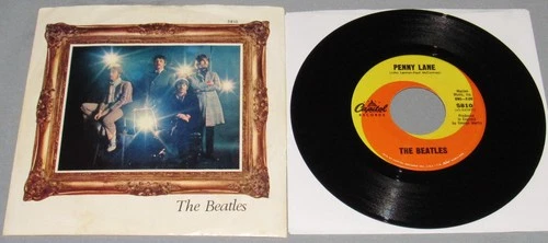 THE BEATLES: PENNY LANE / STRAWBERRY FIELDS FOREVER; 1967 Picture Sleeve 45