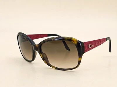 Lunette Soleil Vintage Dior Coquette 2 Monture Écaille et Branches Rouges - Photo 1/4