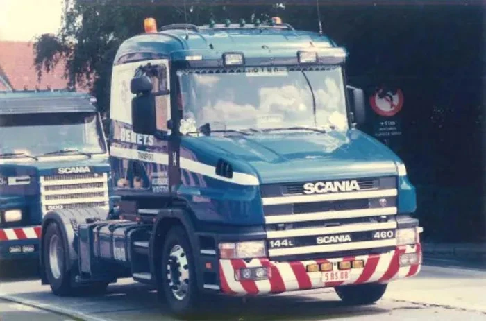 TEKNO 86534 SCANIA R TORPEDO 144 TRACTEUR 4X2 + SEMI-REMORQUE BENNE DEMETS MINT - Photo 3/4