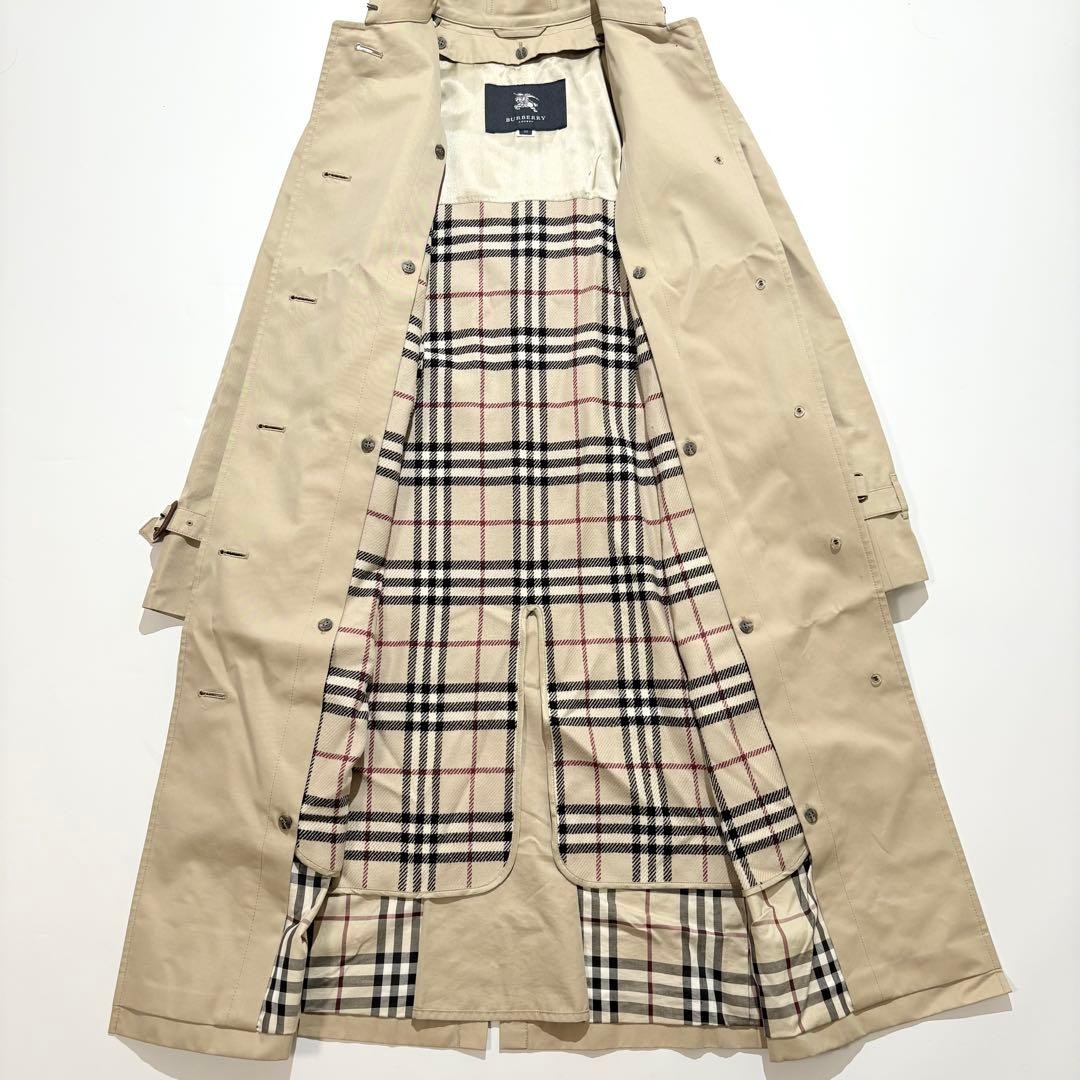 BURBERRY Honey Beige Long Trench Coat with Liner, Size 38, Woman, From Japan thumbnail 6