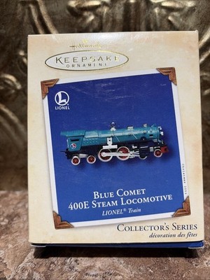 2002 Hallmark Lionel Blue Comet 400E Steam Locomotive Diecast Train Ornament New