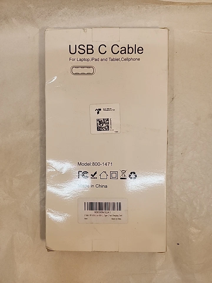 2 Pack 10ft USB C to USB C Cable for iPad Pro 13/12.9/11 inch, Air 5/4, Mini 6, - Image 3 of 3