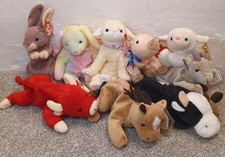 ty beanie babies extremely rare retired - Farm Friends w/ Floppity ERRORS  PVC