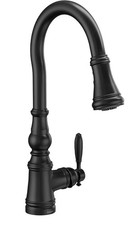 Moen S73004BL Kitchen Faucet Weymouth 1 Lever ADA Matte Black Pull Down