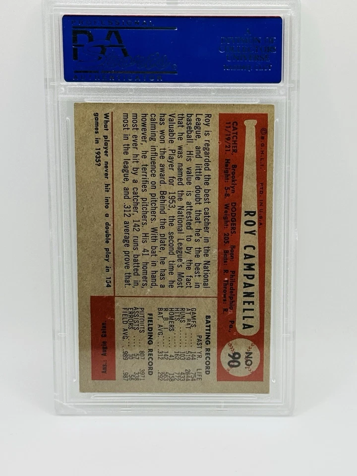 1954 Bowman Roy Campanella #90 PSA 6 HOF - Image 2 of 2