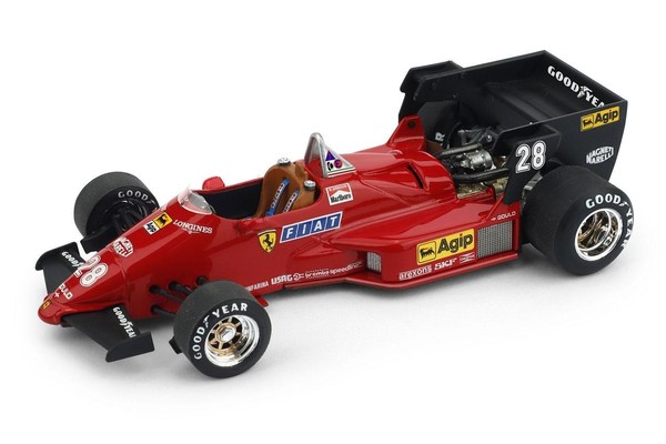 1:43 Brumm Ferrari F1 126C4 #28 Belgium Gp 1984 Rene Arnoux R143 Modellbau-image