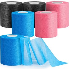 6 Pack Pre Wrap for Hair Soccer Multi Color Athletic Prewrap Tape Headbands