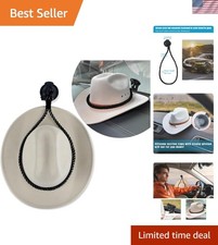 Car Hat Mount Cowboy Hat Holder Suction Cup Rope Dashboard SUV Truck Accessory