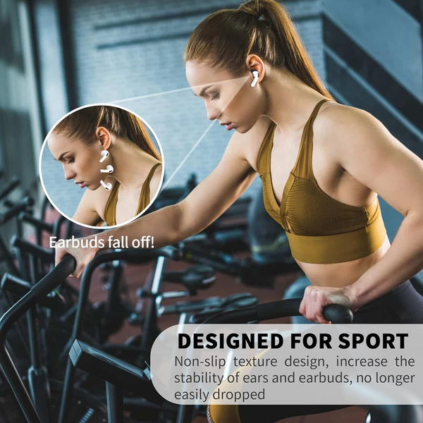 [5 Pares] para AirPods 4 Fundas para Puntas de Oído Deportivas Antideslizantes Antirrayas Suaves 3