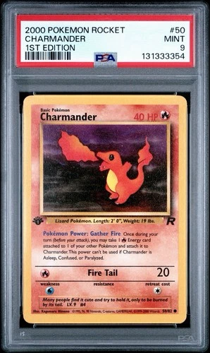 2000 Pokemon 1st Edition Rocket Charmander | PSA 9