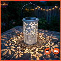 Solarlaterne Wetterfest Metall FüR Garten Tisch Balkon Camping Deko Geschenk