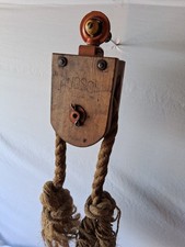 Item Is A Hudson Antique Wooden Barn Pulley O...