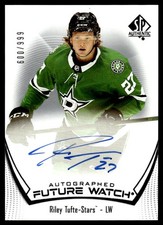 2021-22 SP AUTHENTIC FUTURE WATCH AUTO ROOKIE RILEY TUFTE 600/999 DALLAS STARS