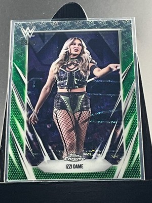 2026 Topps WWE Chrome Green Logofractor IZZI DAME Card  /99