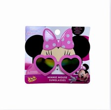 Disney Minnie Mouse Girls Heart Sunglasses Pink Frame Mirrored UV400