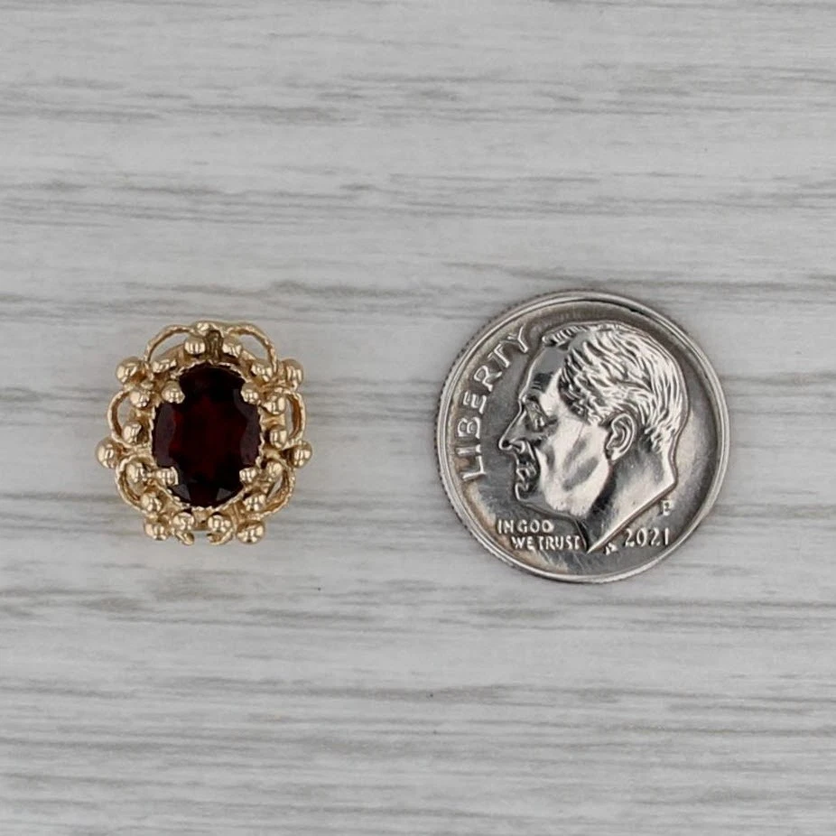 Richard Klein 1.50ct Garnet Slide Bracelet Charm 14k Yellow Gold Vintage - Image 4 of 4