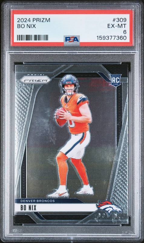 2024 PANINI PRIZM #309 BO NIX ROOKIE RC PSA 6