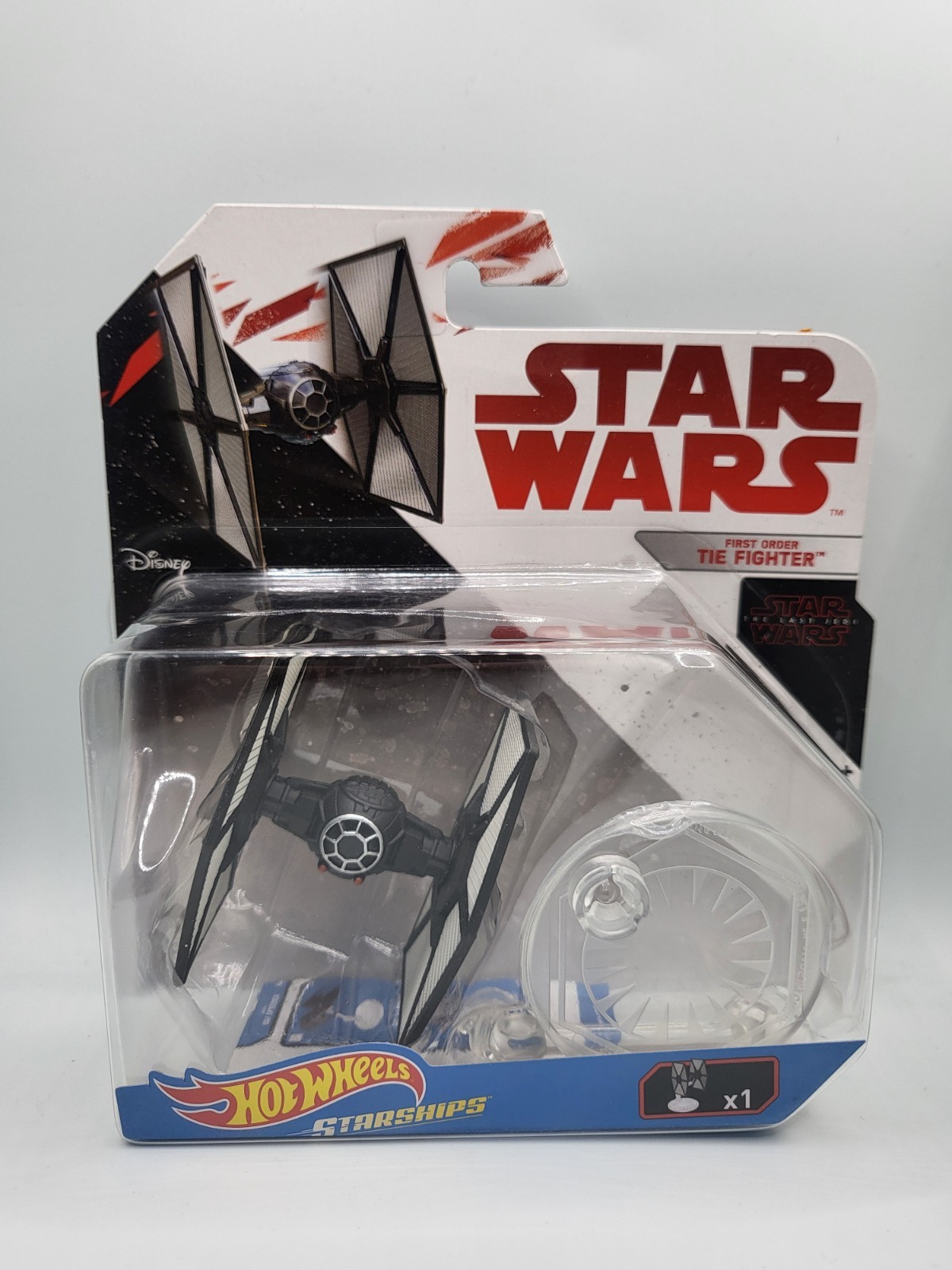 New Star Wars Hot Wheels First Order Tie Fighter Vehicle Starship With Stand