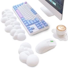 Cloud Mouse Pad Wrist Support and Keyboard Wrist Rest,Ergonomic Design for Ty...