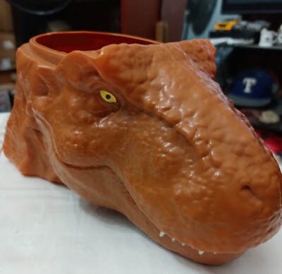 Jurassic World Fallen Kingdom T-Rex Dinosaur Head Plastic Container No Lid