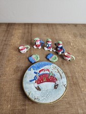 MINI TEA SET Snowman Polyresin Winter Christmas Snow Men