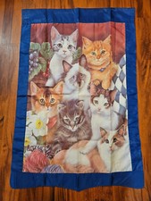 Cute Cat Garden Flag Lawn Yard House Decoration Heavy Nylon Type Material 41x27