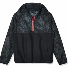 NWT Under Armour Project Rock Packable Zip BOYS Windbreaker Jacket Sackpack S