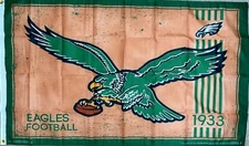Philadelphia Eagles Est. 1933 Throwback Retro 3x5 Ft Flag 4 Lined Flyend Stitch