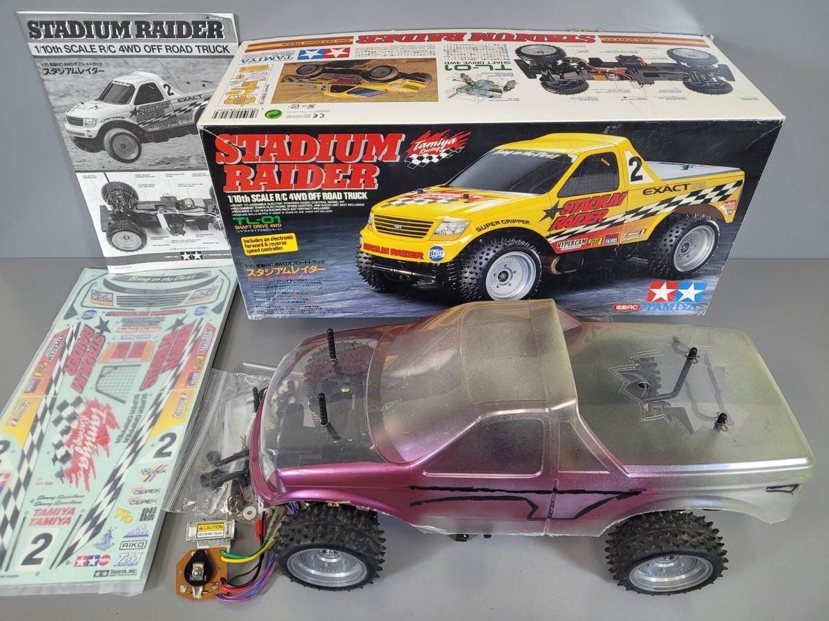 Vintage Original Tamiya 1/10 Stadium Raider RC Truck with