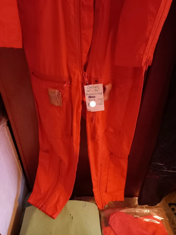 x2 Ladies VINTAGE  1960/70s Parachute  Jumpsuit & Ladies Leather Motorbike suit - Image 3 of 4