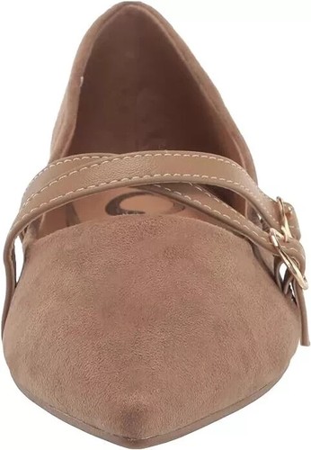 Journee Collection Women's Patricia Slip On Pointed Toe Ballet Flats Taupe 8.5 - Picture 2 of 6