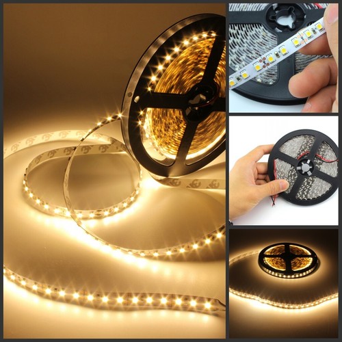 5M 3528 300LEDS Cool warm White 12V SMD LED Strip Lights Waterproof Power Supply - Picture 4 of 35