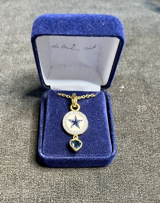 Brand New Danbury Mint Dallas Cowboys Gold Plated Necklace