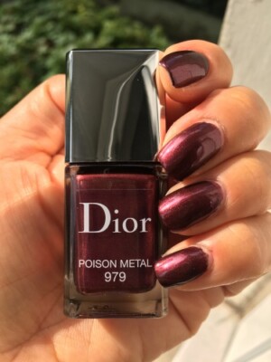 DIOR Nail Polish POISON METAL 979 Burgundy Red LTD Vampy Chic