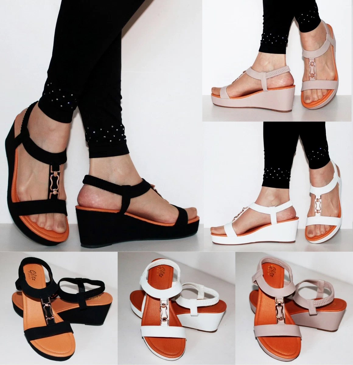 Low wedge heel best sale sandals