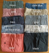 EX M&S MENS SUPER LIGHTWEIGHT REGULAR FIT ACTIVE WAIST CHINOS Size 32/50 rrp �45