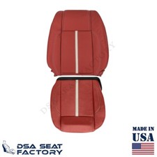 Für 2010-2014 Ford Mustang Gt Coupe Fahrerseite Sitzbezüge - LEDER ROT