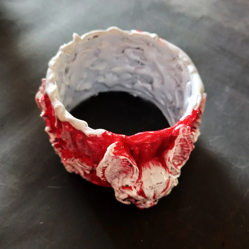 joyería mujer pulsera sólida brazalete marca de lujo original moda vampiro gótico rojo Foto 3 de 4