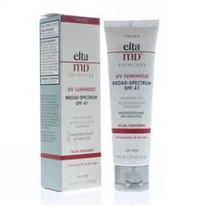 EltaMD UV Luminous SPF 41 Light Rosy Tint Facial Sunscreen Water Resistant 1.7oz
