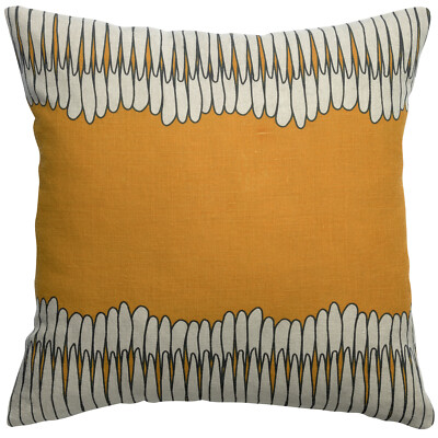 Vivaraise Kissen Zeff Mona Ocre 45 x 45 cm 100% Leinen 