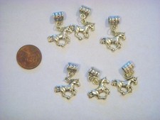 HORSE - TIBETAN SLIVER SINGLE CHARM DANGLE FOR BRACELETS OR PENDANTS 