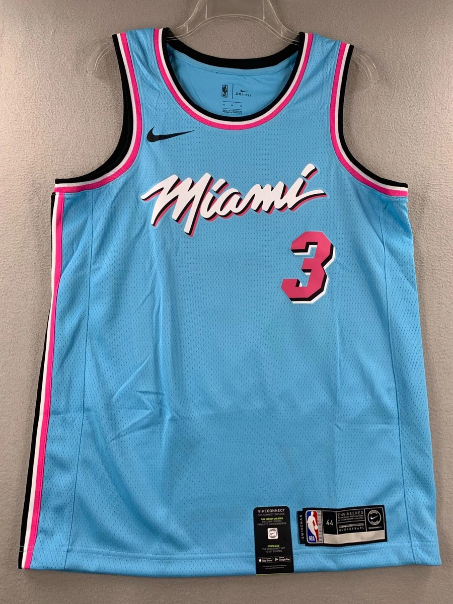 Dwyane Wade Miami Heat 3 City Edition Vice White Swingman Jersey Nike 40 S  / M