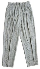 Vintage 90s Liz Claiborne Micro Plaid Pleated High Waisted Pants Size 14 Women  s