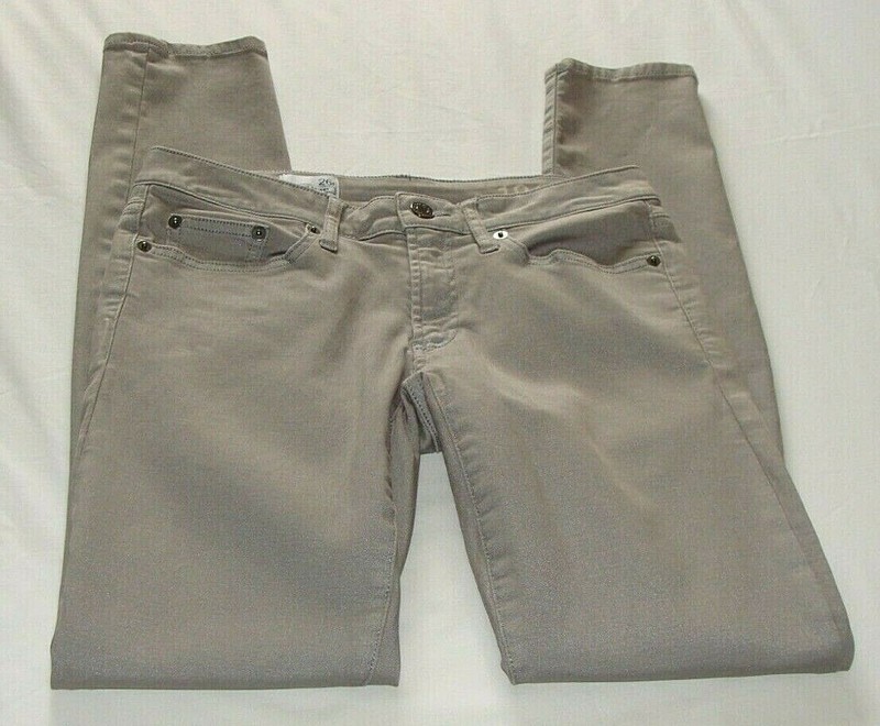 GAP Silver SHIMMER Gray Wash "ALWAYS SKINNY" Jeans Sz 26 (30 Inseam)-