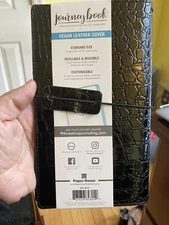 Journey Book Black Vegan Leather Notebook Cover Paper House Productions