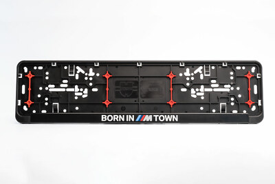 Kennzeichenunterlage/Kennzeichenhalter - BMW ''Born in M Town'' 1 Stk. (kein Satz)