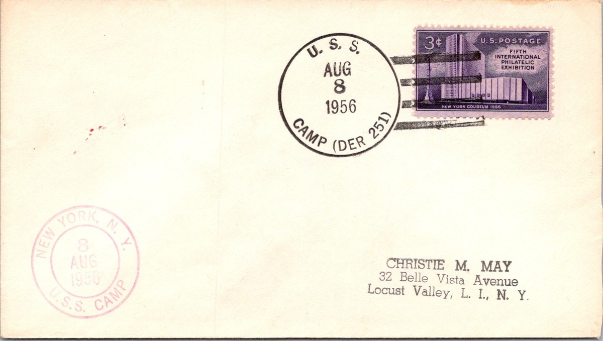 USS Camp - 8.8.1956 - New York, Ny - F48268 | eBay