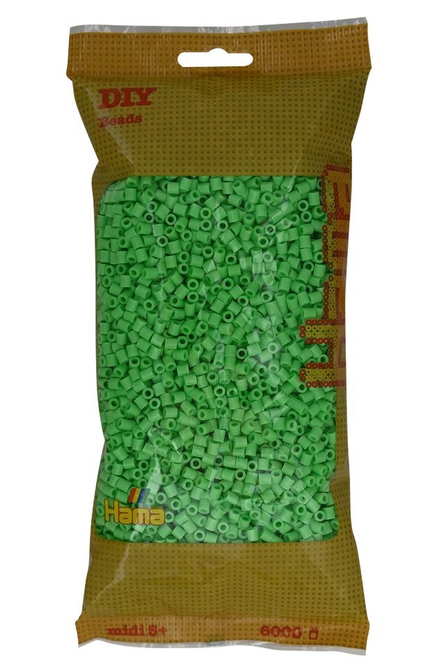 Hama 6000 Midi Bügelperlen 205-47 Pastell Grün Ø 5 mm Perlen Steckperlen