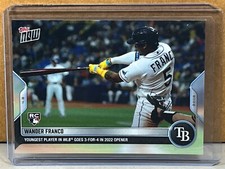 2022 TOPPS NOW #12 WANDER FRANCO TAMPA BAY RAYS ROOKIE youngest player MLB 