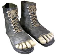 Hillbilly Worn Out Boot Cover Toes Feet Shoes Adult Redneck Costume